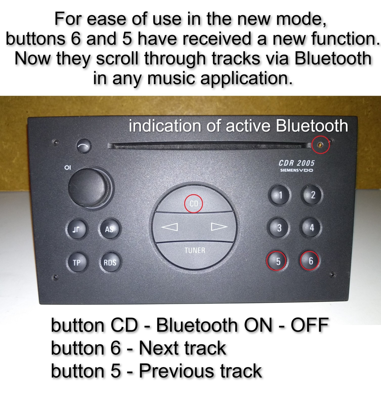 Opel OEM Radio CDR 2005 Siemens VDO Bluetooth Corsa C Meriva A Vectra C Omega B