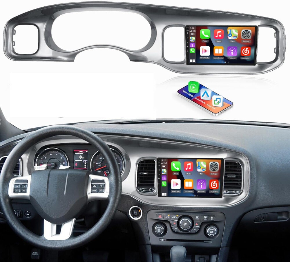 4+64GB Android 15 Car Stereo Radio GPS Navi Carplay For Dodge Charger 2011-2014