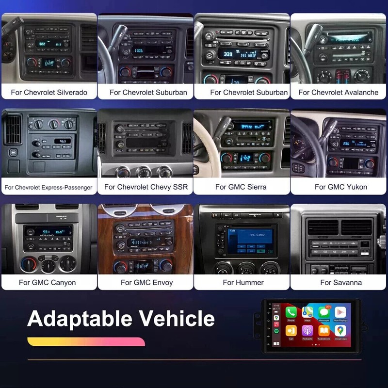 For 2003-2006 Chevrolet Silverado Tahoe Android 13 CarPlay Car Radio Stereo GPS