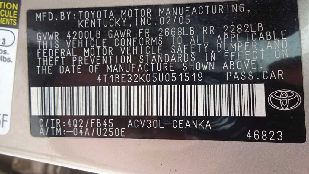 RADIO NO NAVIGATION FACE ID 16860 FITS 05-06 CAMRY 613401