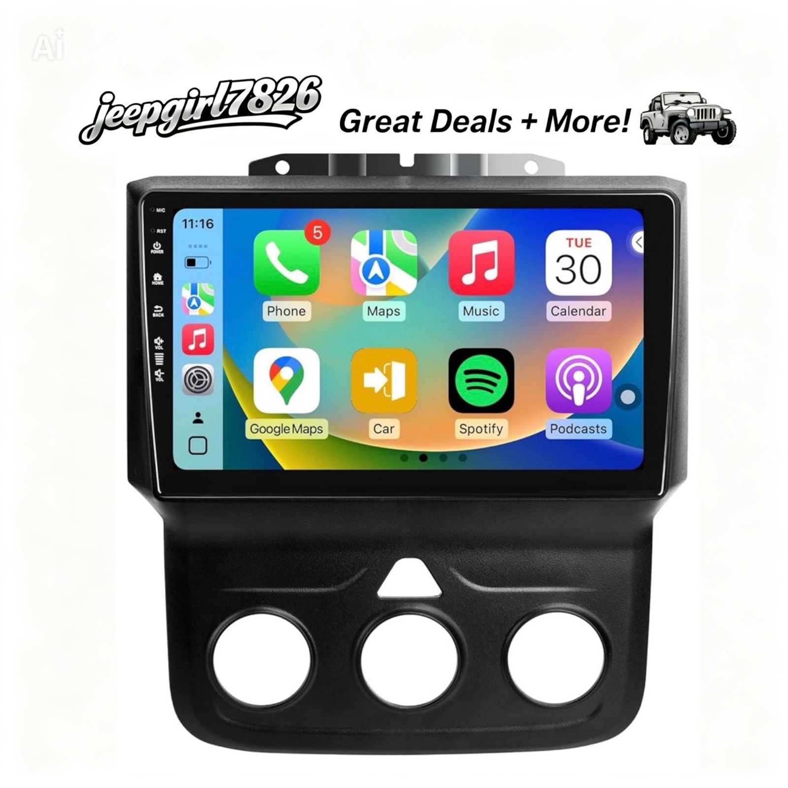 Car Stereo Radio 9” Touchscreen for Dodge Ram 1500 2500 3500 2013-2018