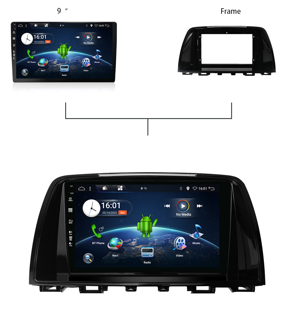 Android 14 Car Play Car Stereo Radio For Mazda 6 Atenza 2012-16 GPS NAVI DAB+DSP
