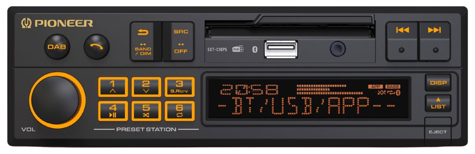Pioneer SXT-C10PS MP3 Car Stereo DAB Bluetooth USB iPod AUX-IN