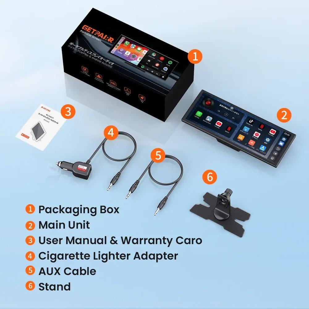 GetPairr 11.4″ Car Screen Display YouTube Netflix Wireless CarPlay Android Auto