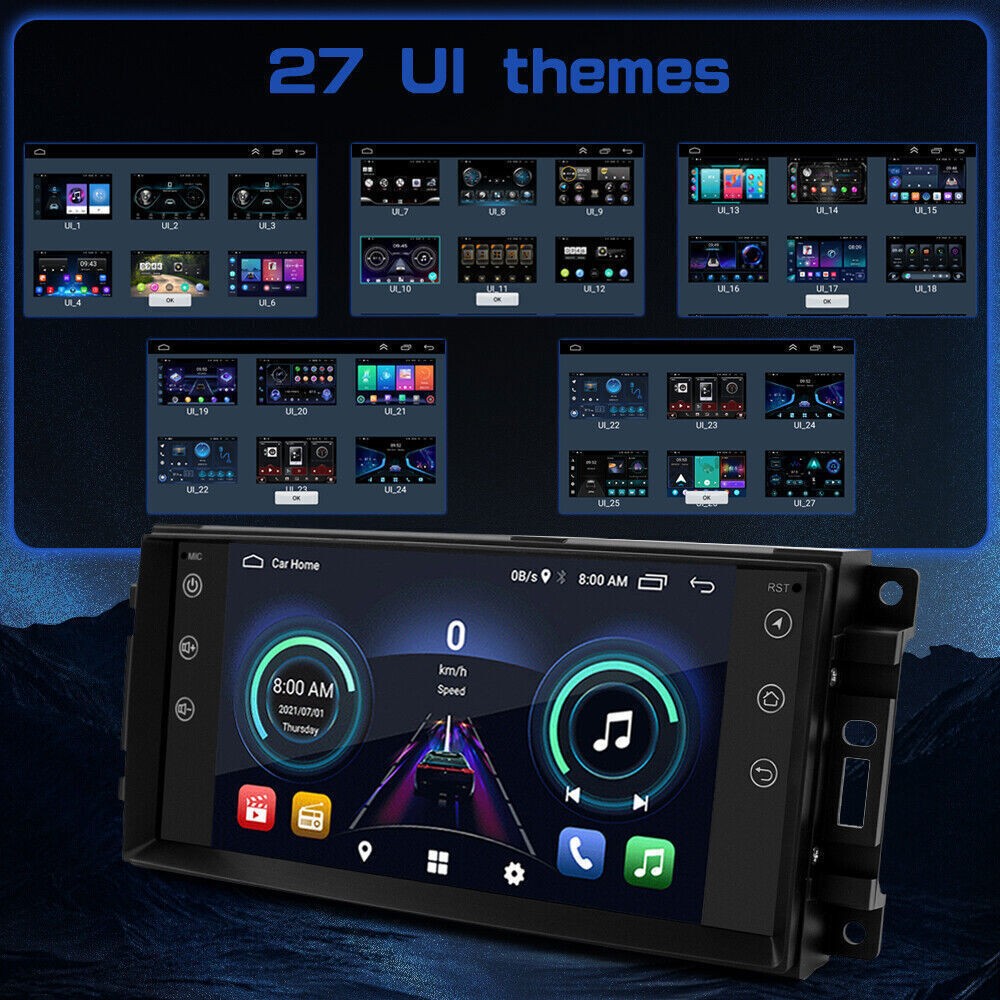For 2008-2011 Dodge Dakota In Dash Radio Rotated Android 15 Stereo CarPlay GPS