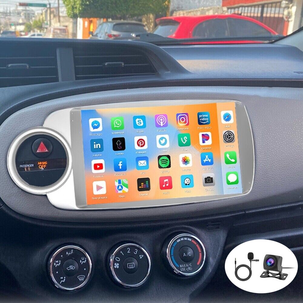 Para Toyota Yaris 2012-2017 Estéreo de coche con GPS Radio Android Auto CarPlay