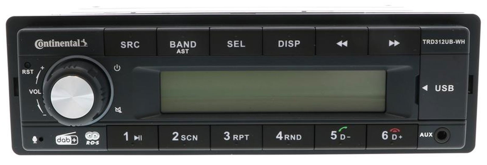 Continental USB 1DIN AUX DAB MP3 Car Stereo for Lancia Y (1996-2004) – Black