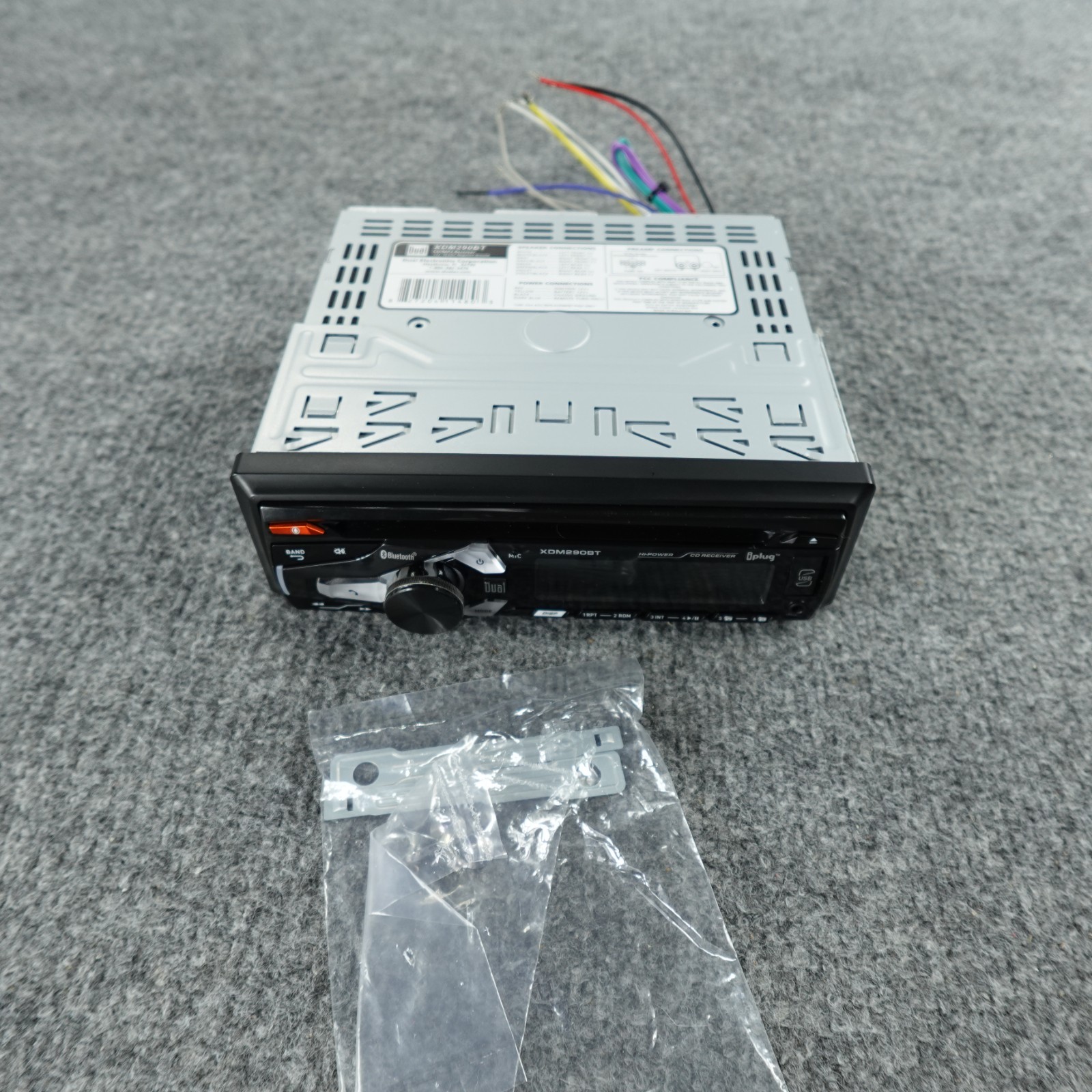 Dual Car Stereo XDM290BT CD MP3 Bluetooth USB AUX Receiver Single DIN Black