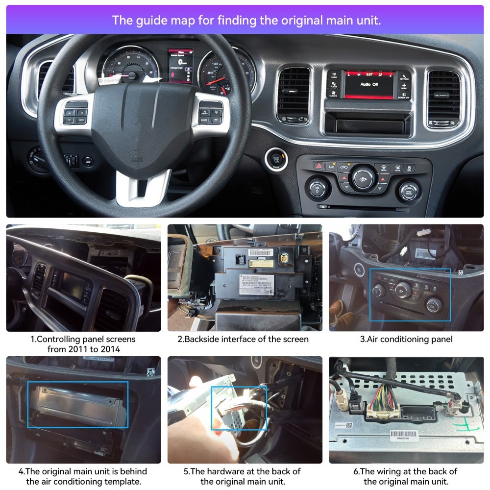 4+64GB Android 15 Car Stereo Radio GPS Navi Carplay For Dodge Charger 2011-2014