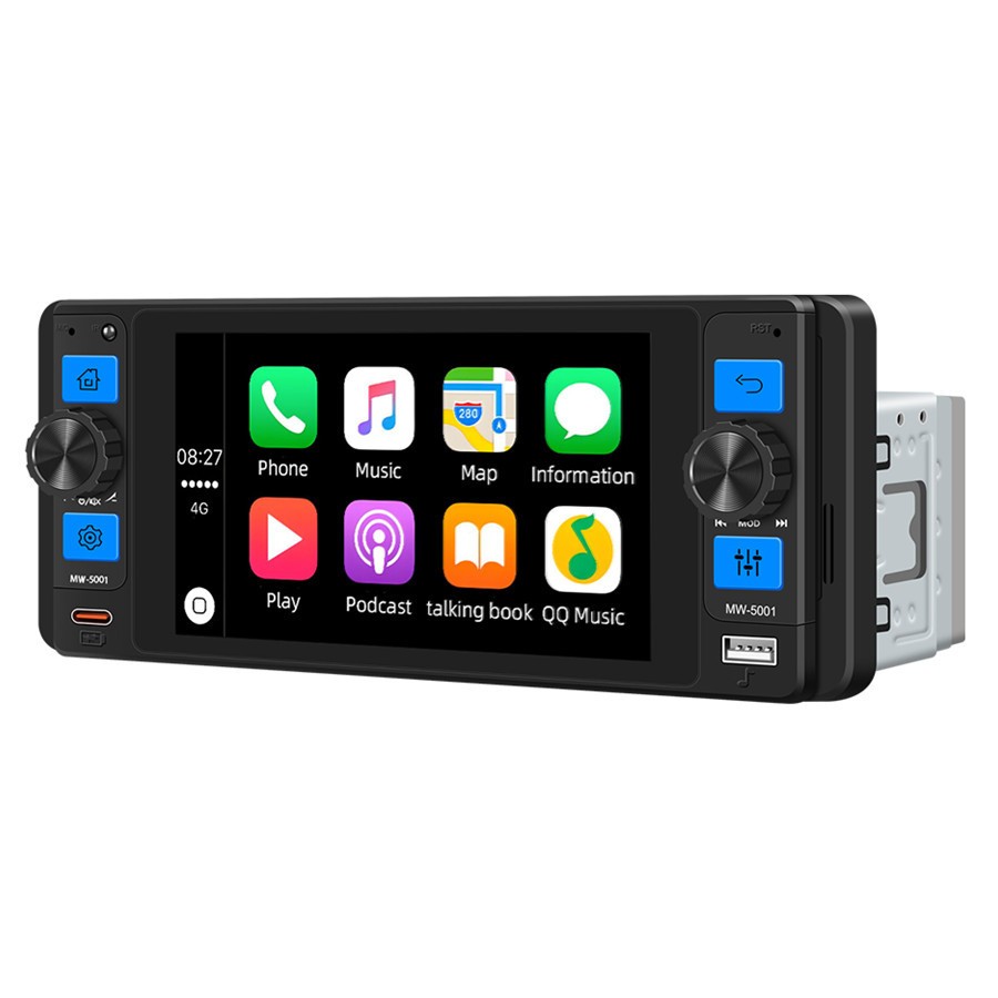 5in Car Stereo Radio Player Touch Screen Bluetooth FM RDS For Wireless Carplay