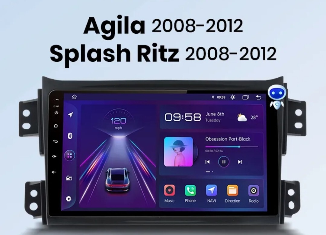 2 DIN RADIO FOR OPEL AGILA SUZUKI SPLASH BLUETOOTH USB GPS WI-FI