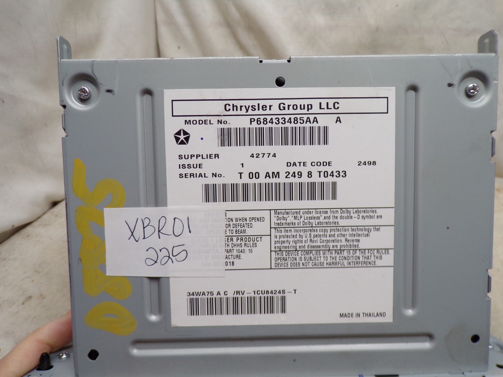 13 14 15 16 17 18 Dodge Caravan High Speed Radio CD Dvd MyGig Rbz P68433485AA