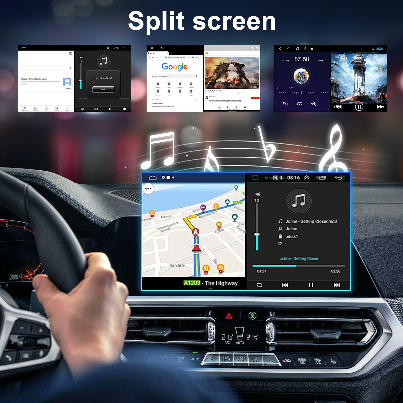7” Car Stereo Radio Apple CarPlay Touch Screen BT For Nissan Rogue Versa Juke