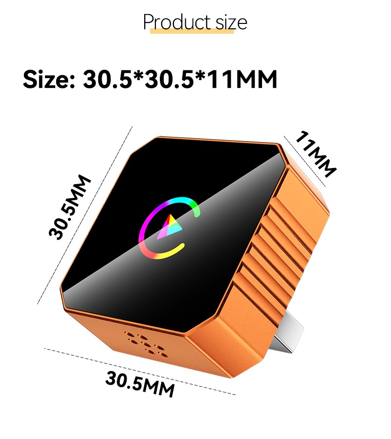 Wired to Wireless CarPlay Adapter for Apple iPhone/Android Auto/AirPlay/Miracast