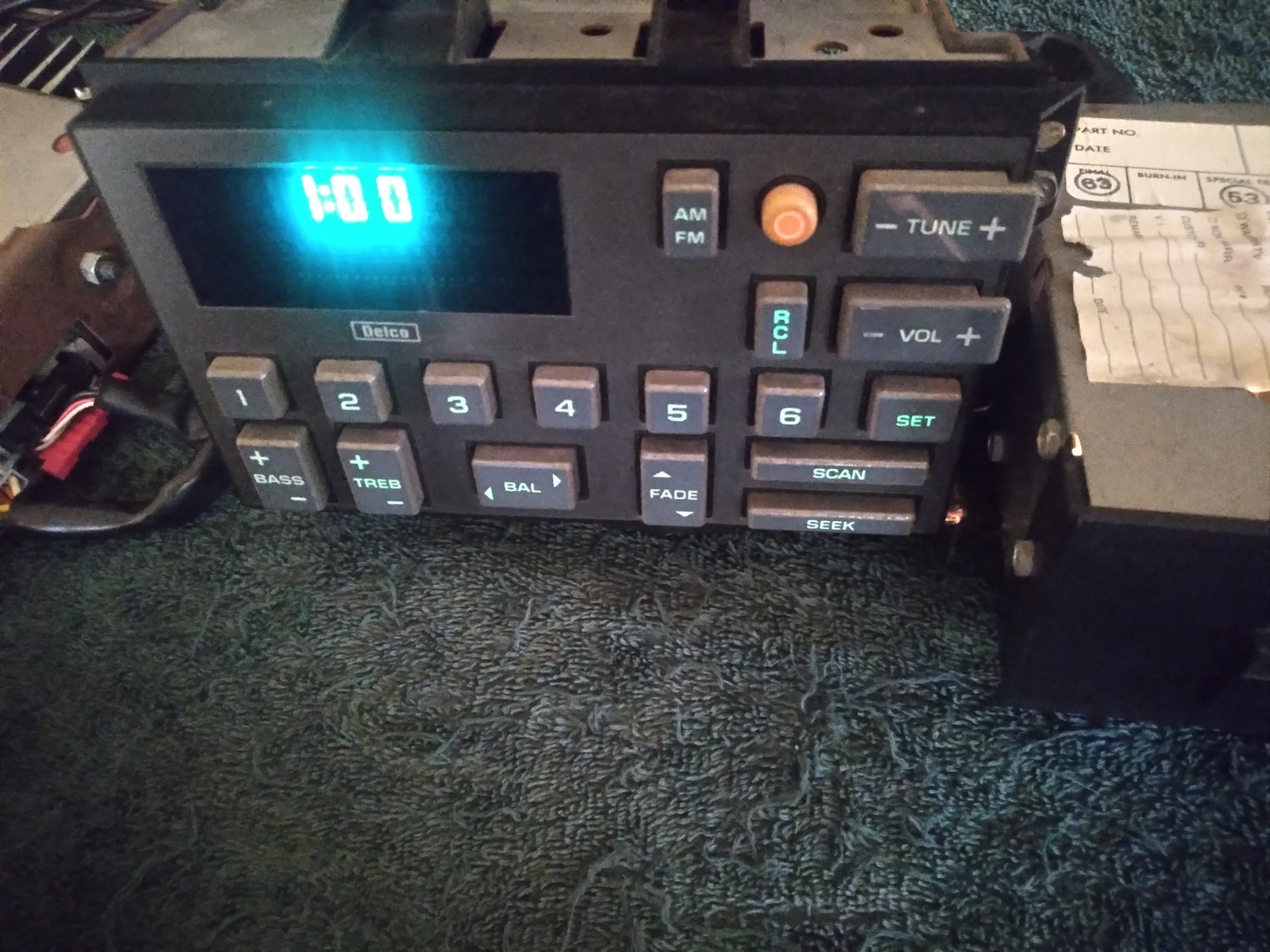 88-94, Chevy Truck Delco Radio Cassette & Amp tuner Set, Just Serviced