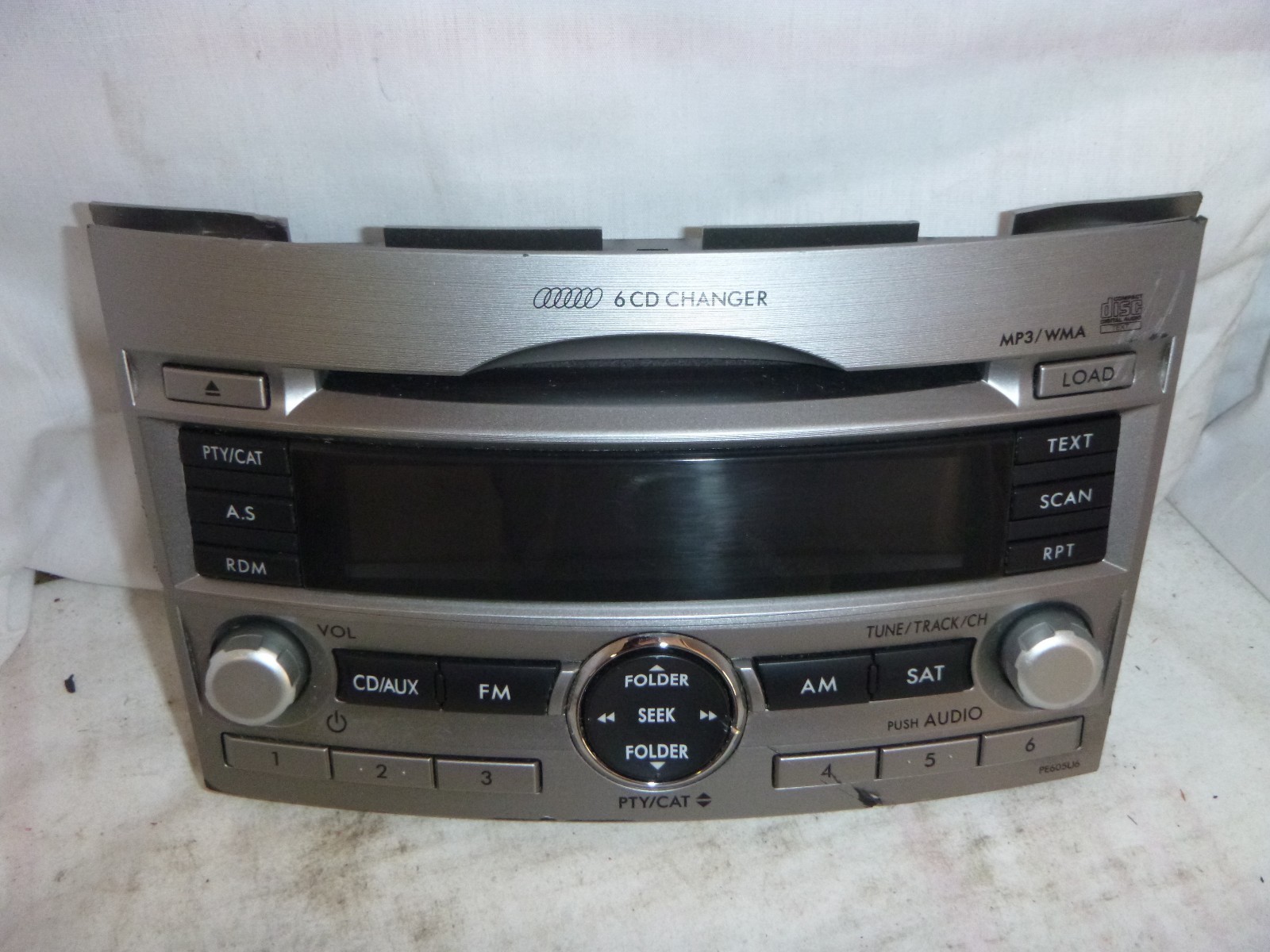10 11 12 Subaru Legacy Radio 6 Cd Mp3 Wma Face Plate PE605U6 86201AJ60A BZ18