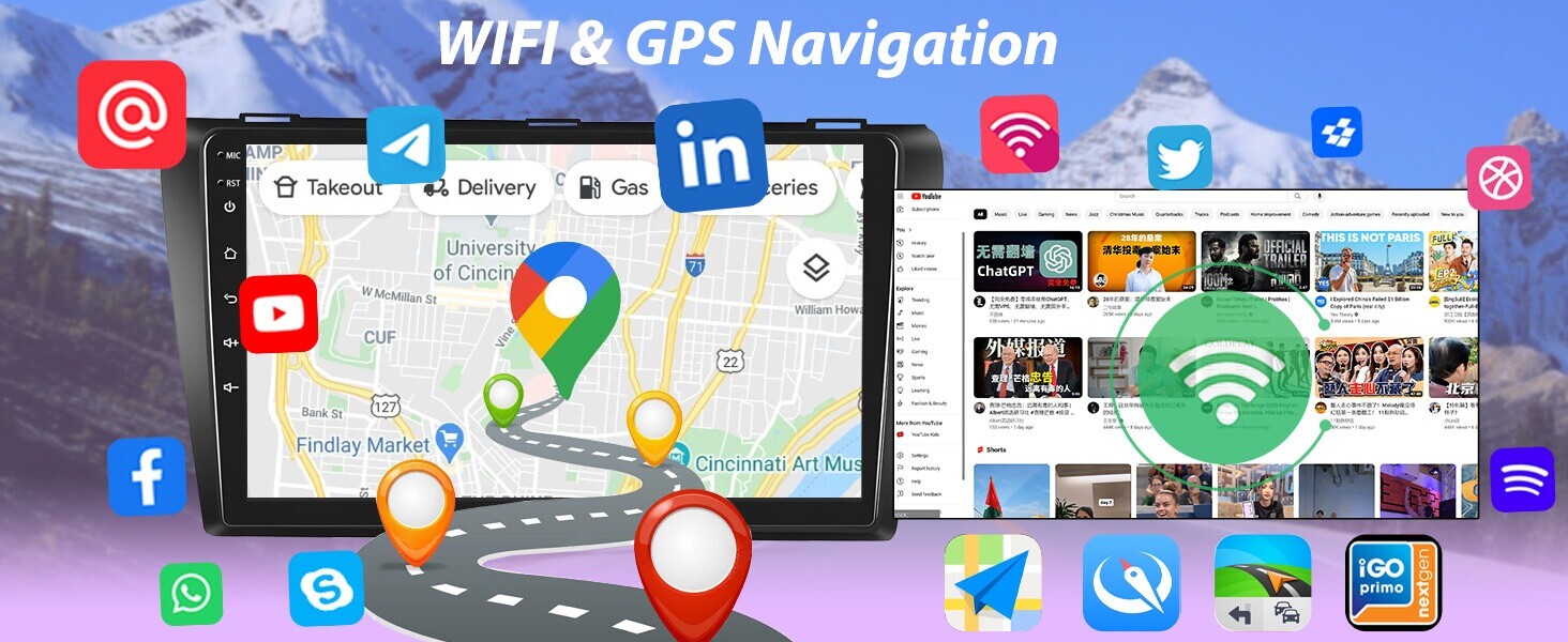 9 inch Car Stereo Video GPS Radio for Mazda 3 2004-2009 +BT Android 13.0 2+32G