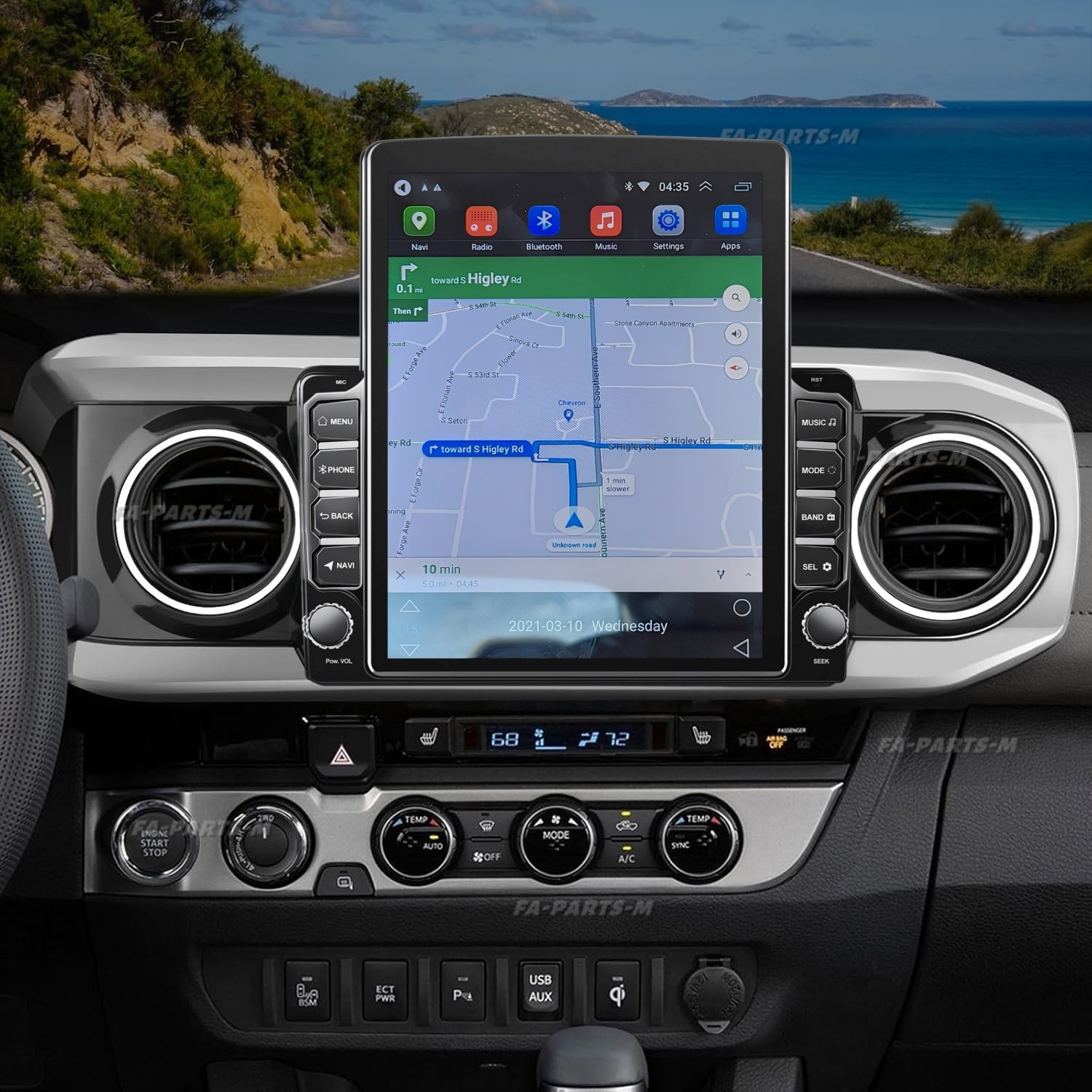 9.7” For Toyota Tacoma 2016-2021 32G Android 13 CarPlay Car Radio Stereo GPS BT