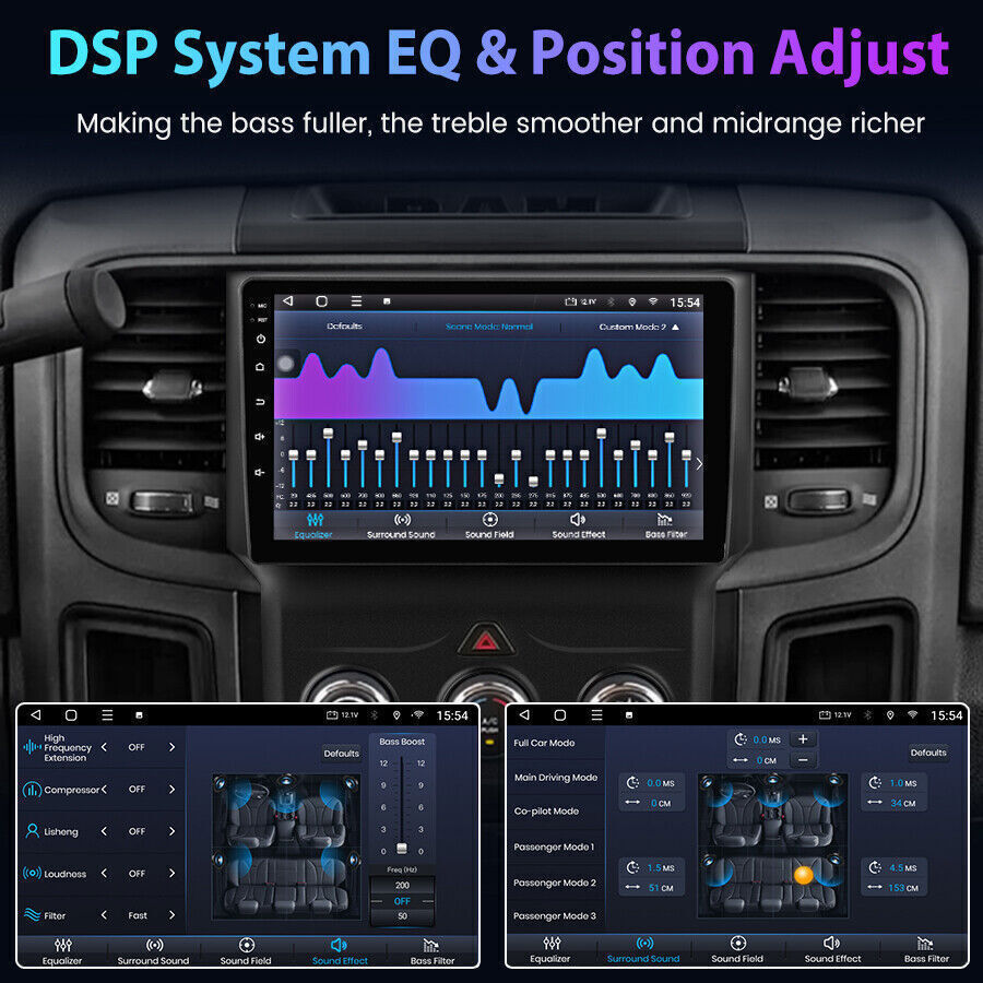 64G Android Carplay Radio Stereo For Dodge Ram 1500 2500 3500 2013-2018 GPS SWC