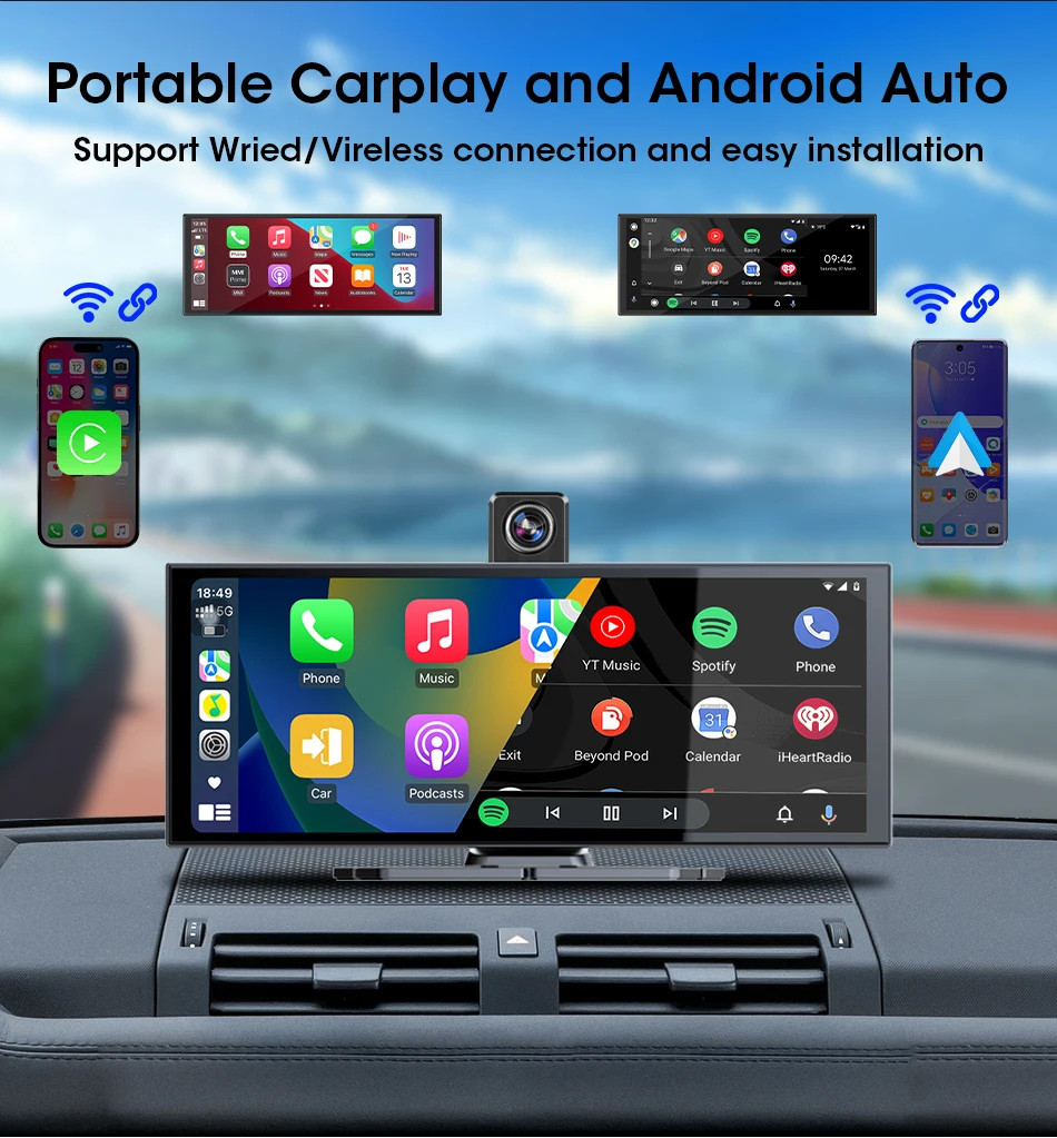 11.3 Inch 4K DVR Carplay for BMW Ford Volkswagen Fiat Peugeot Renault Seat Opel