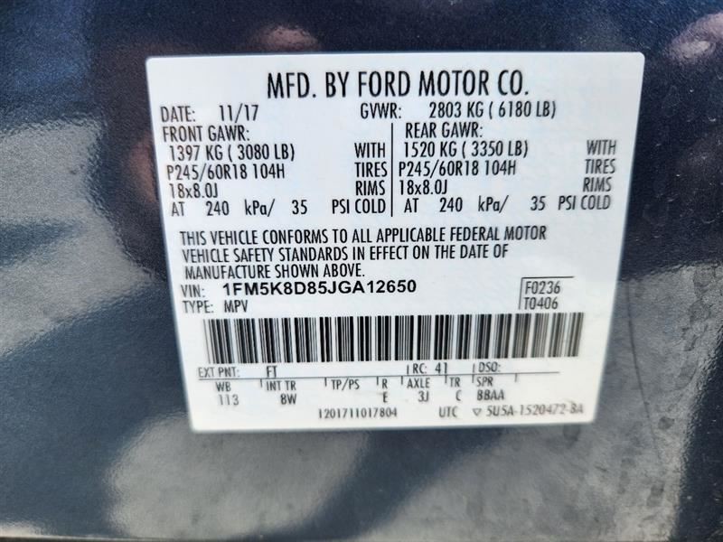 2018 Nissan Titan Radio Display and Receiver w/Navigation