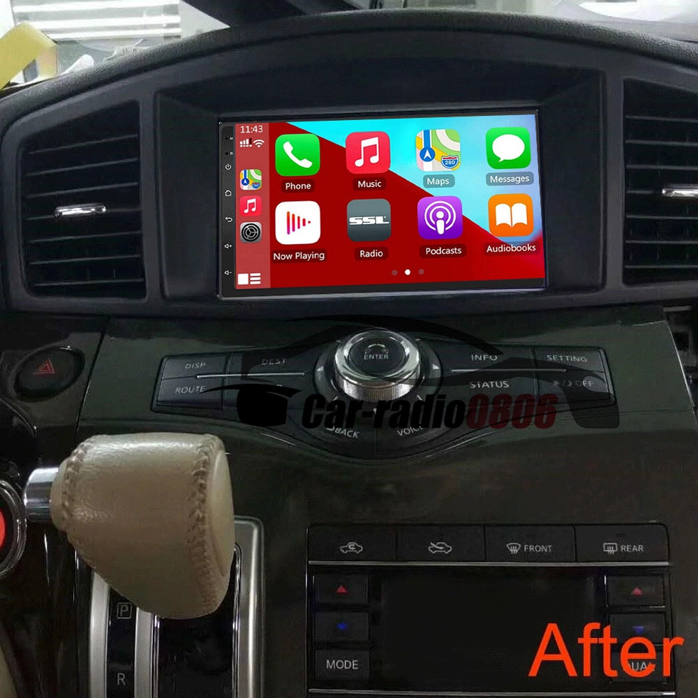 Android 15 Car Radio Stereo Carplay GPS Navi BT FM/RDS For 2011-17 Nissan Quest