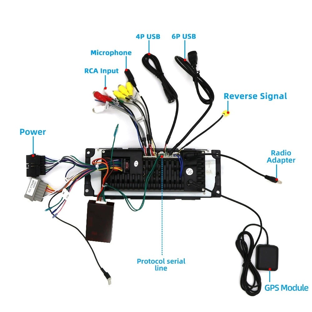6.8in Stereo Radio GPS Navi For Carplay Fit For Jeep Grand Cherokee 1998-2004