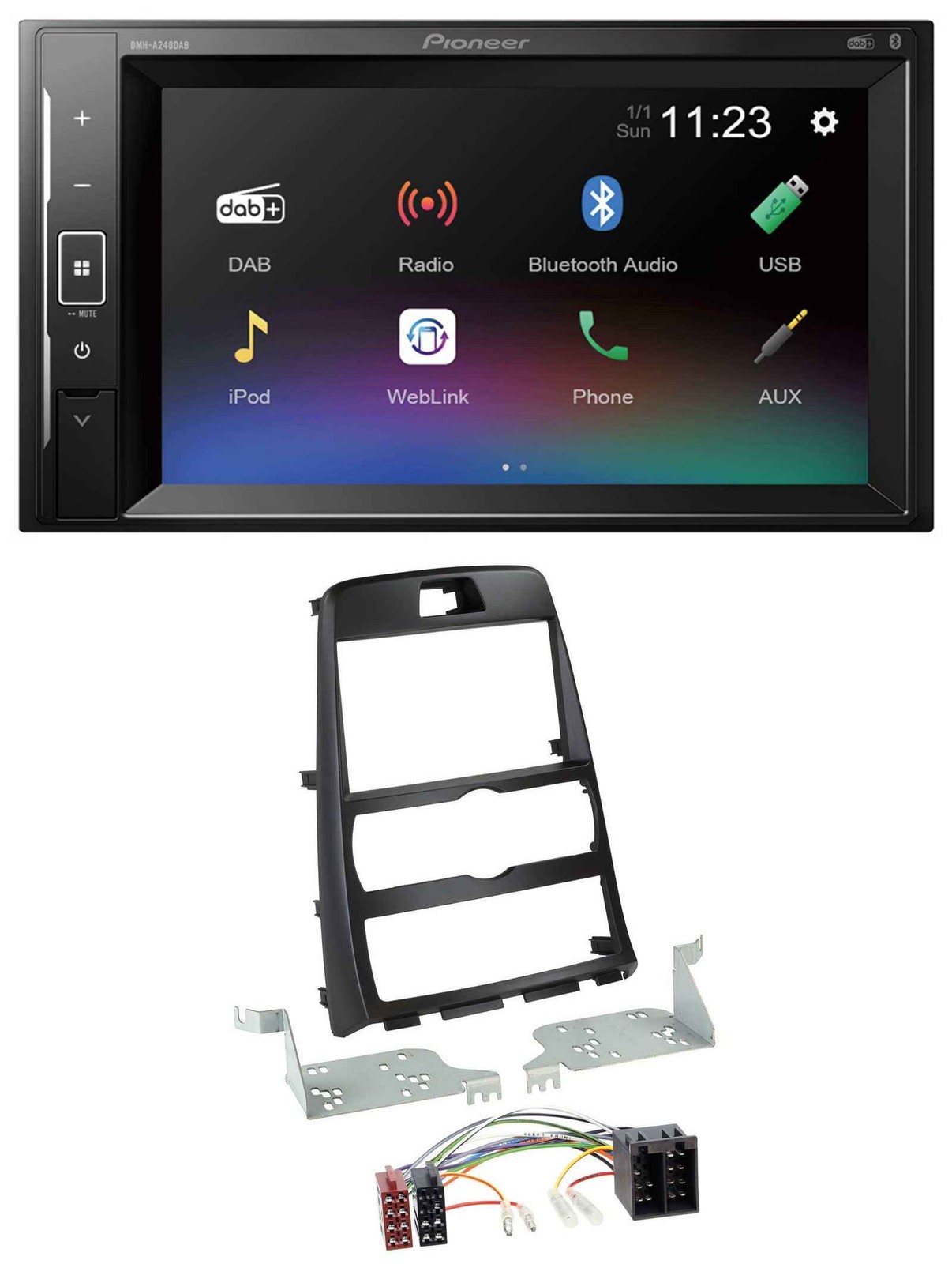 Pioneer DAB MP3 2DIN Bluetooth USB Car Stereo for Hyundai Genesis BK 10-12