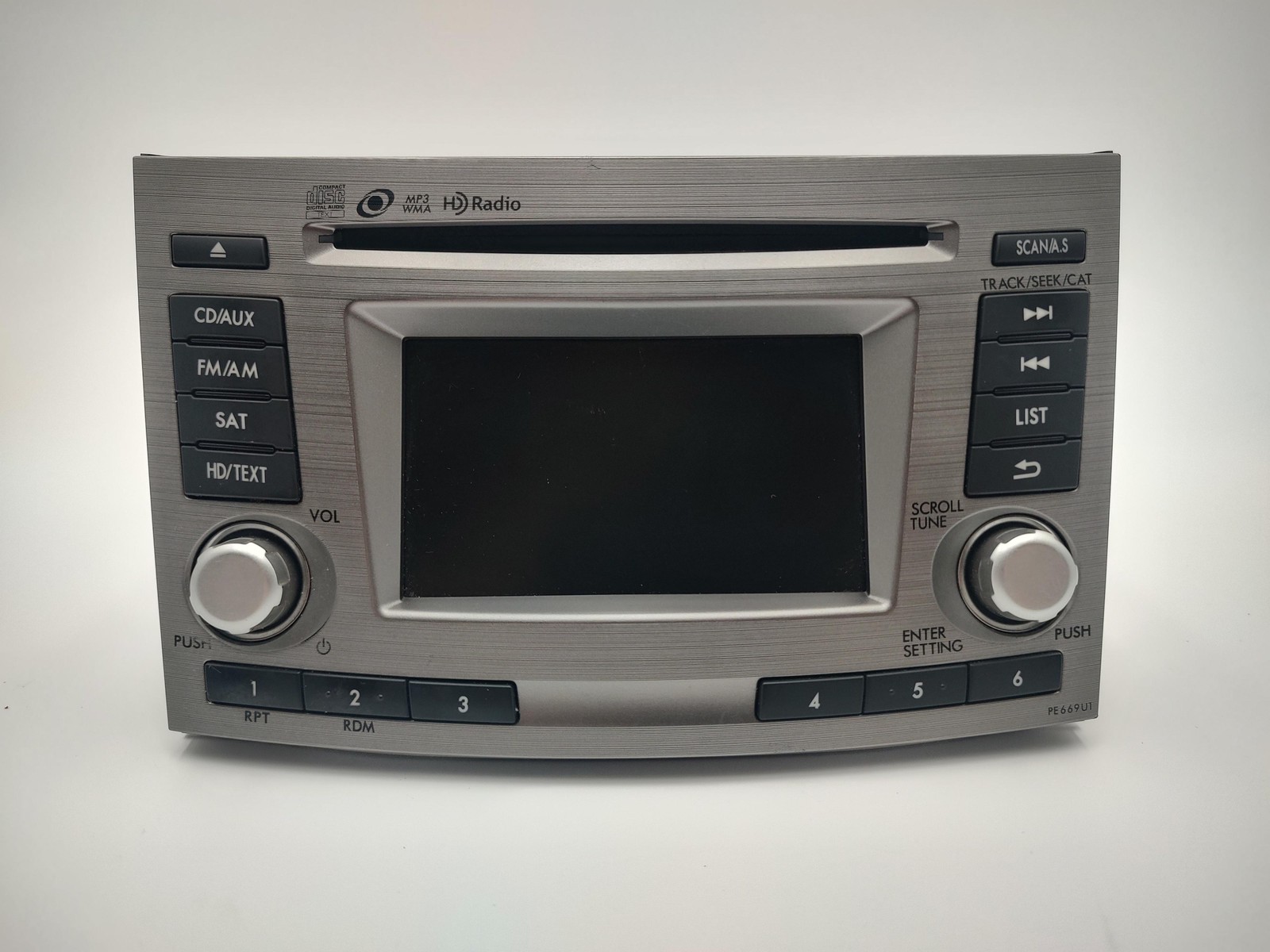 2012-2014 Subaru Outback Legacy Stereo Display HD MP3 CD Silver OEM 86201AJ66A