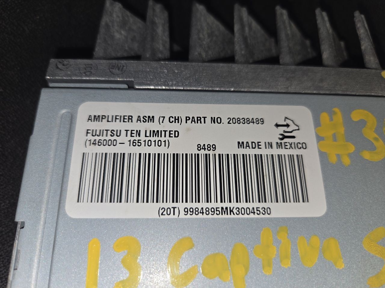 Audio Equipment Radio Amplifier Fits 12-15 CAPTIVA SPORT ID 20838489