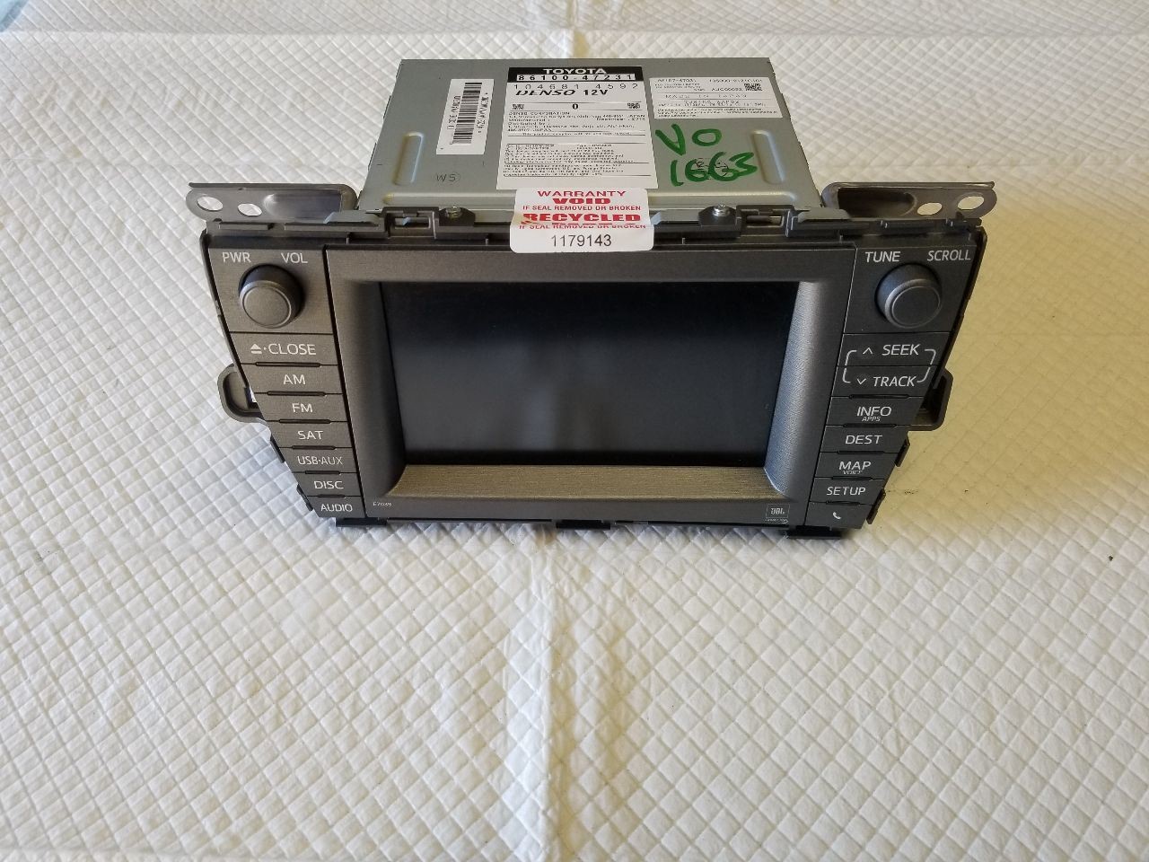 Audio Equipment Radio Prius VIN Du 7th And 8th Digit Fits 13 PRIUS E7039