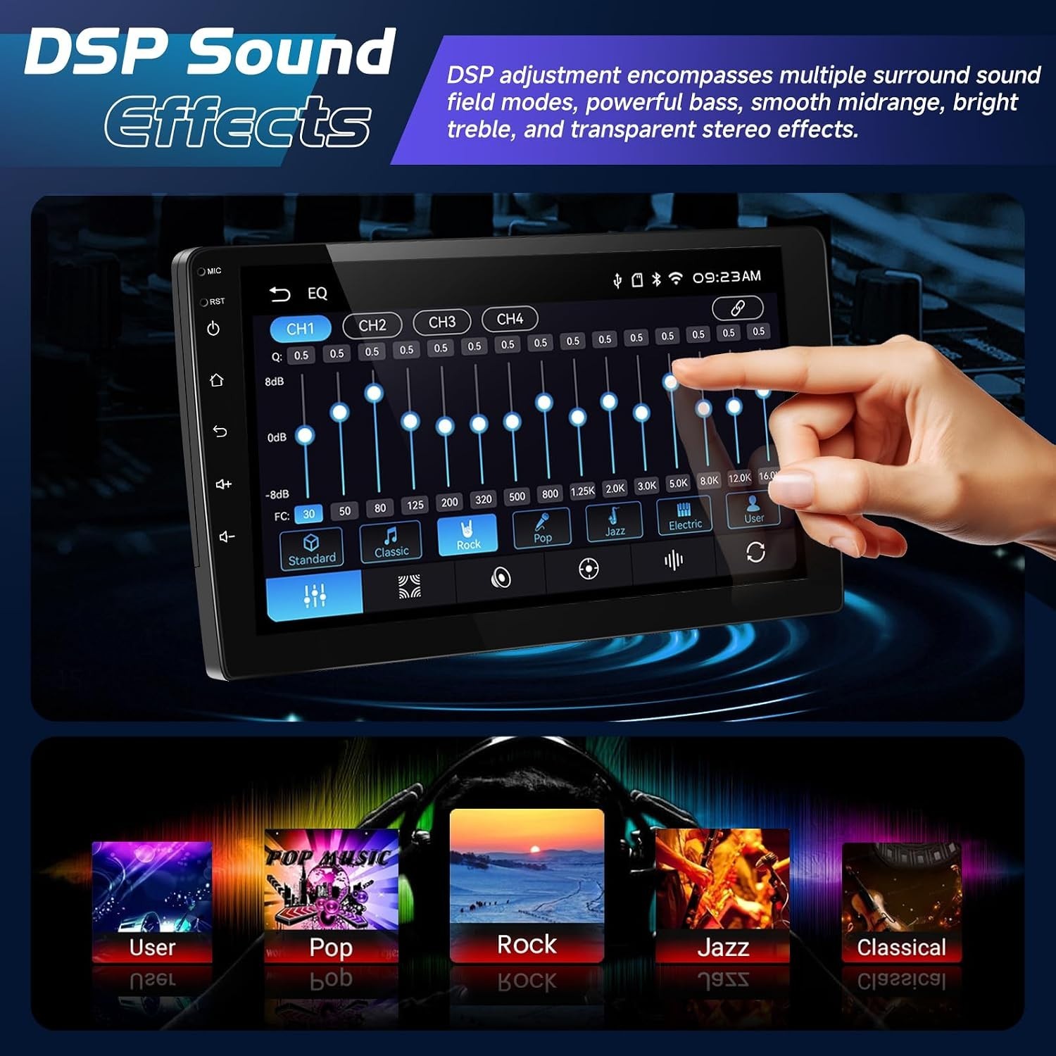 9 Inch Bluetooth Radio Honda CRV 2007-2011 Wireless Apple CarPlay Android Auto