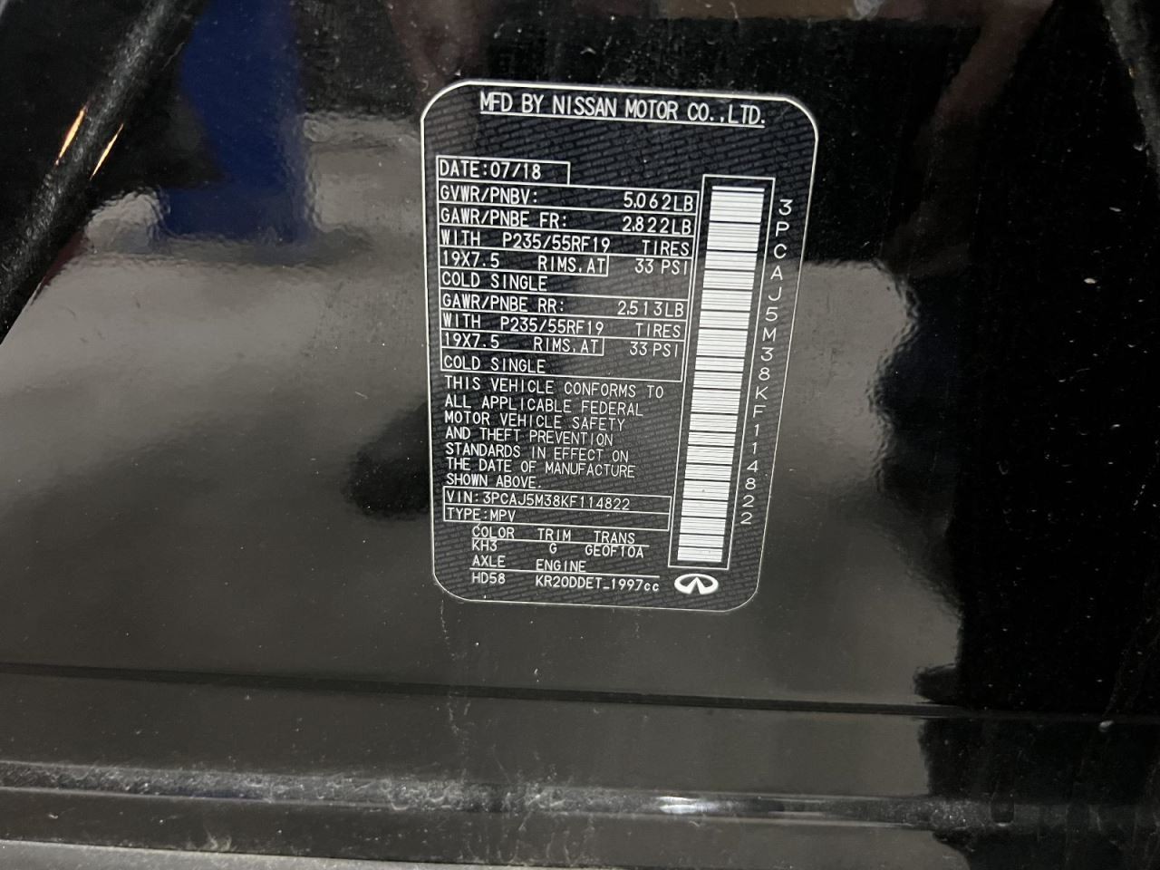 Info-GPS-TV Screen Display Screen Dash Upper Fits 19 INFINITI QX50 242960