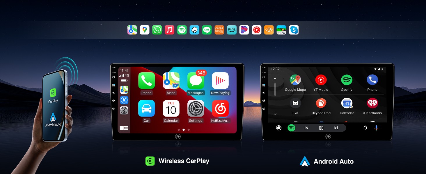 Car Stereo for Ford F150 2004-2008, F250/F350/F450 2008-2016 – Wireless Carplay