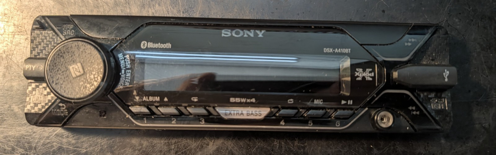 SONY DSX-A410BT BT MEDIA USB IPOD AUX INPUT CAR RADIO,STEREO FACEPLATE ONLY
