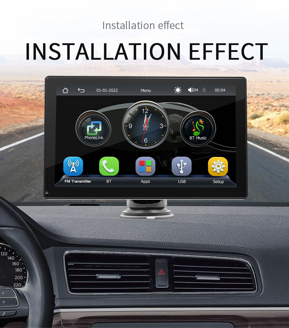 Car Radio MP5 Player For Apple CarPlay Bluetooth Mirror Link Built-in Speaker