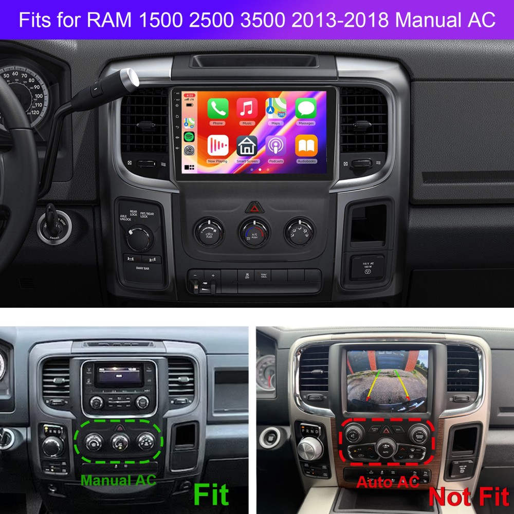 For 2013-2018 Dodge Ram 1500 2500 3500 Android 13 Car Stereo WiFi Radio Carplay