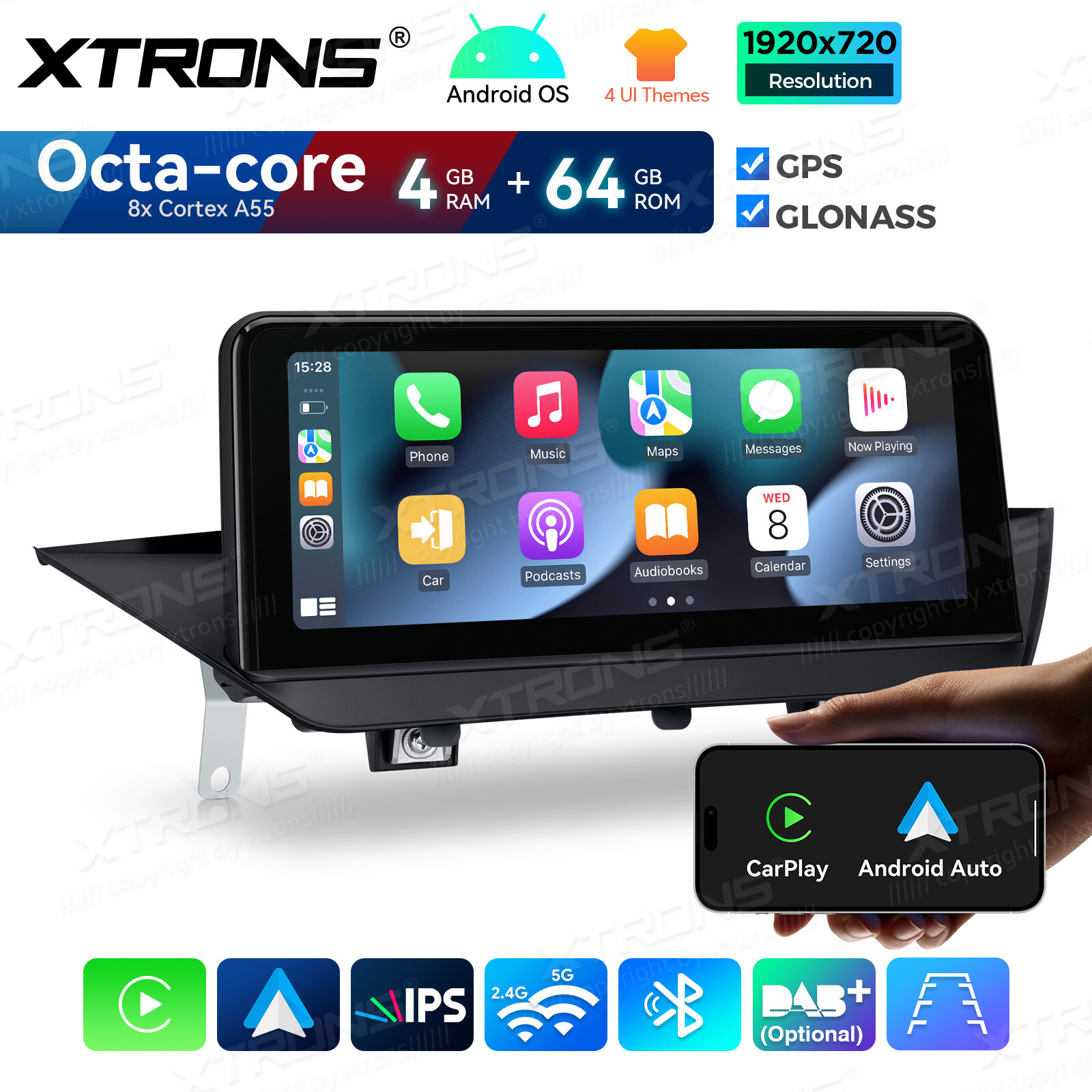 For BMW X1 E84 No Original Display Android 14 Car GPS Navi Stereo 8Core 4+64GB