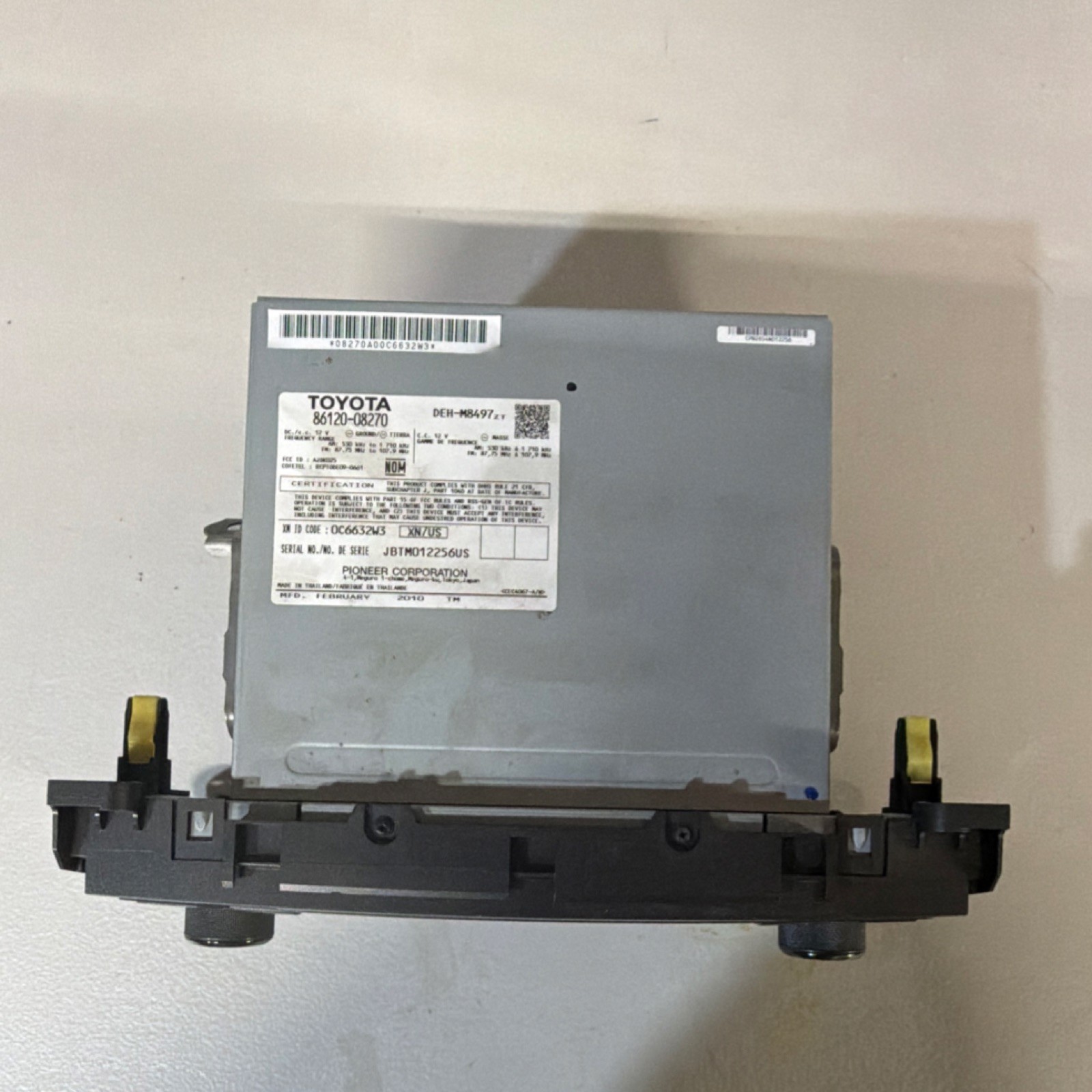 2011-2014 TOYOTA SIENNA AM/FM RADIO DISC CD MP3/WMA PLAYER 86120-08270 OEM