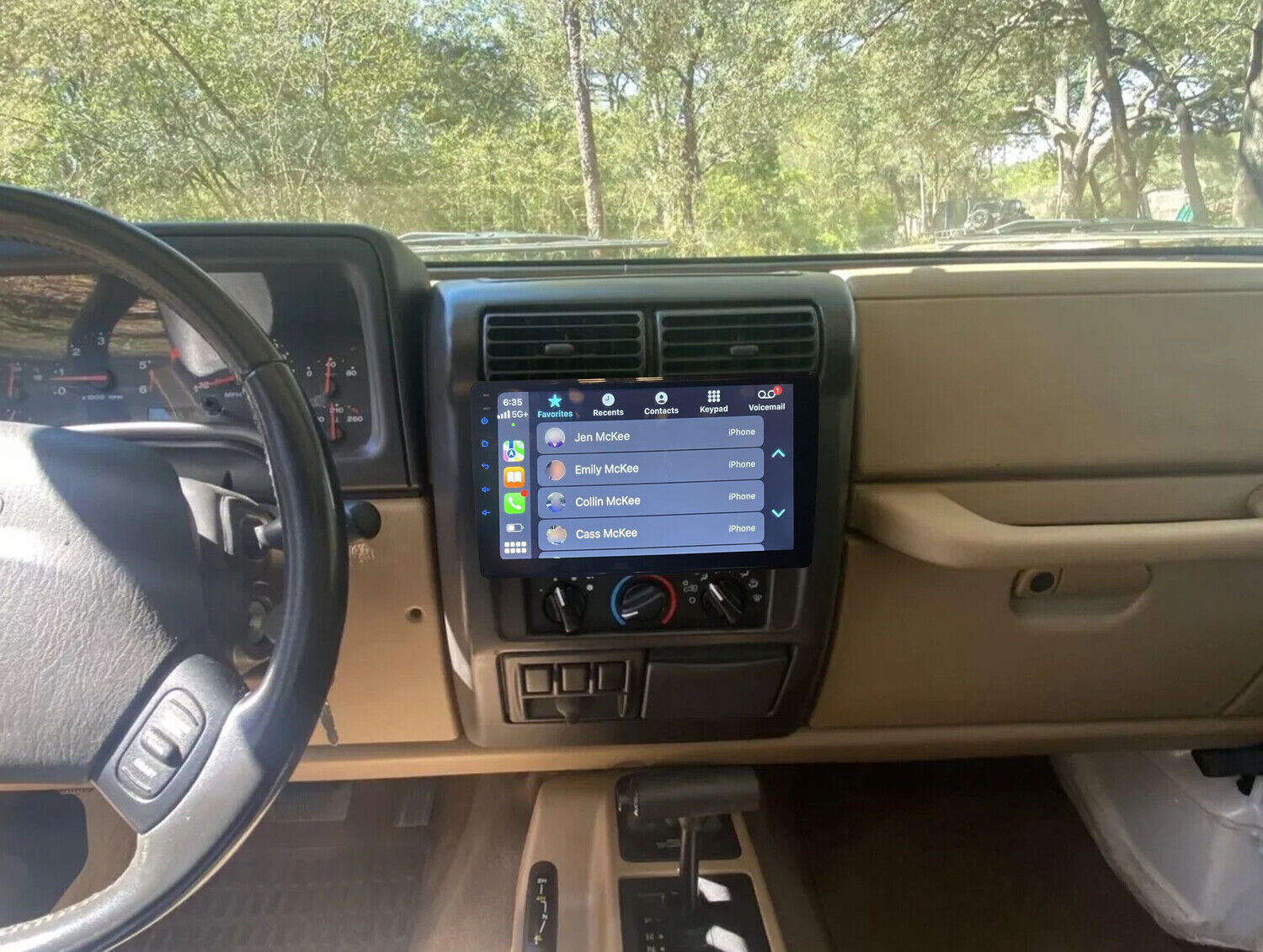 For 1997–2002 Jeep Wrangler TJ 9″ IPS Screen Android 13 CarPlay Radio GPS WIFI