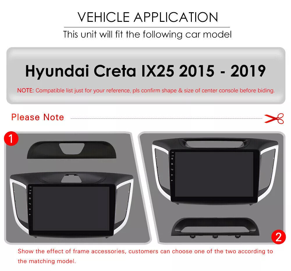 10.1″ Android 15 Carplay Car Stereo Radio GPS For 2015-2019 Hyundai Creta ix25