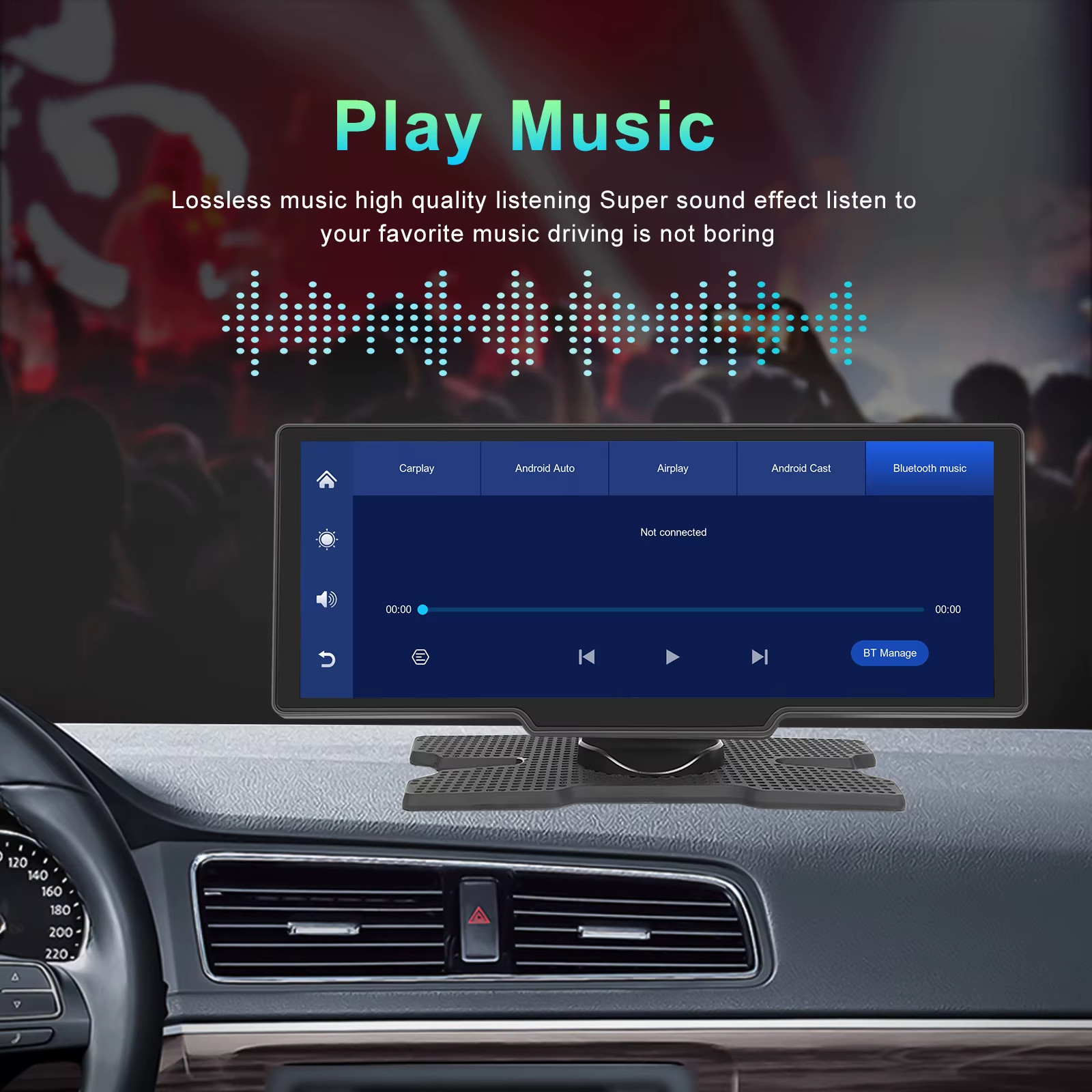 Portable Wireless Apple CarPlay Android Auto IPS Screen MP5 Car Stereo