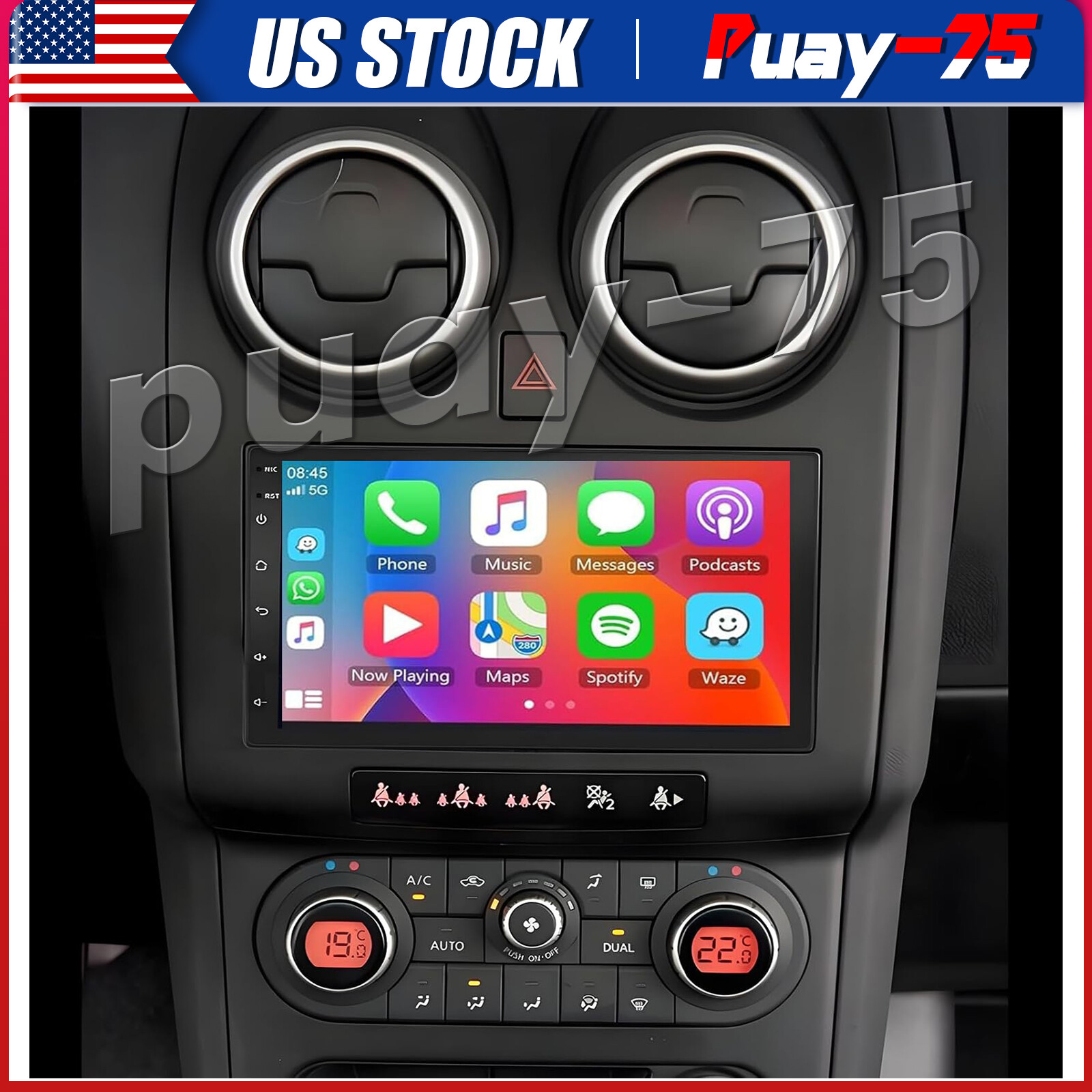 7” Car Stereo Radio Apple CarPlay Touch Screen BT For Nissan Rogue Versa Juke