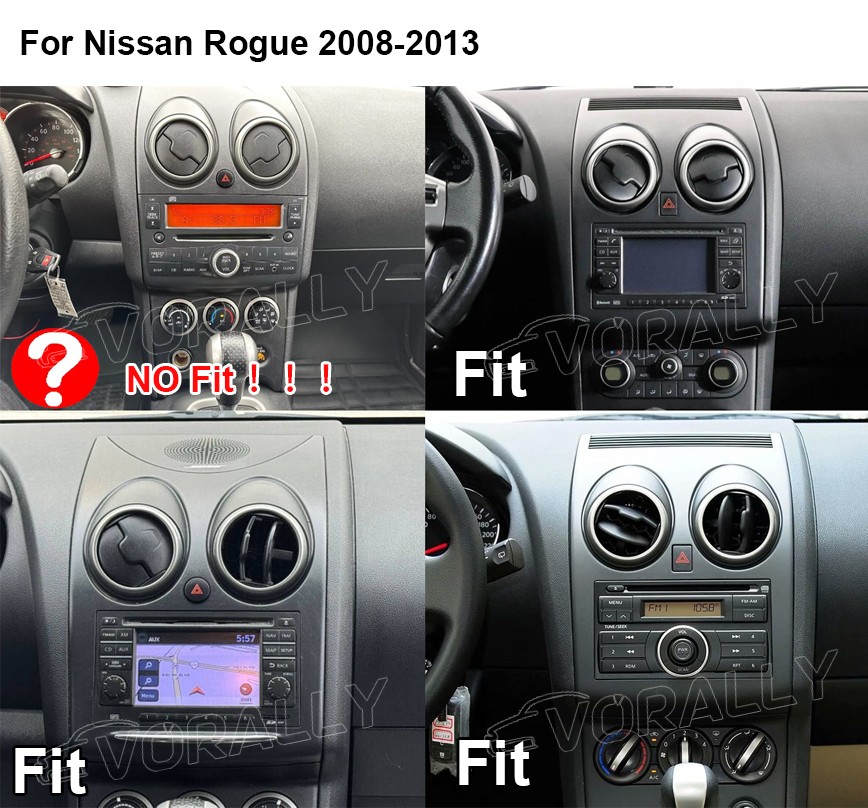 4+64G For 2008-2013 Nissan Rogue Apple Carplay Android 15 Car Stereo Radio GPS