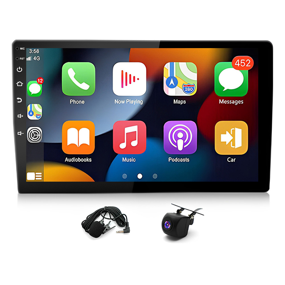 10.1″ Double 2Din Car Radio Android13 GPS Navi Carplay Touch Screen Stereo