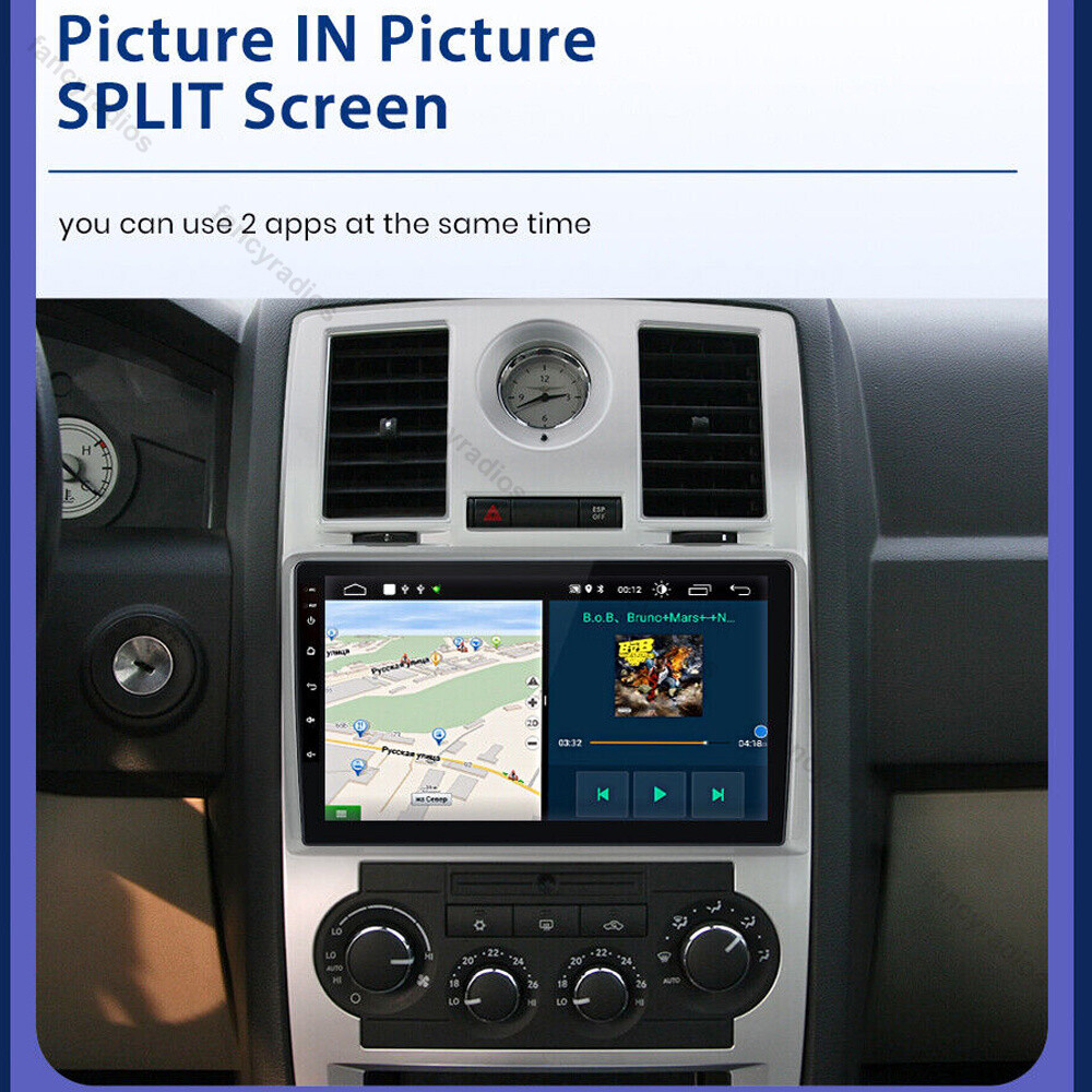 Android 12.0 2+32G Carplay Car Stereo Radio GPS WIFI For Chrysler 300C 2004-2007