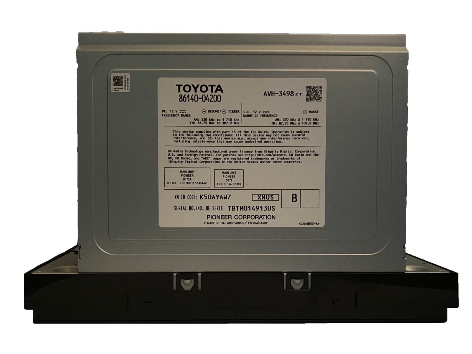 2020-2023 Toyota Tacoma Stereo Display 8″ Screen New OEM Carplay Nav 86140-04200