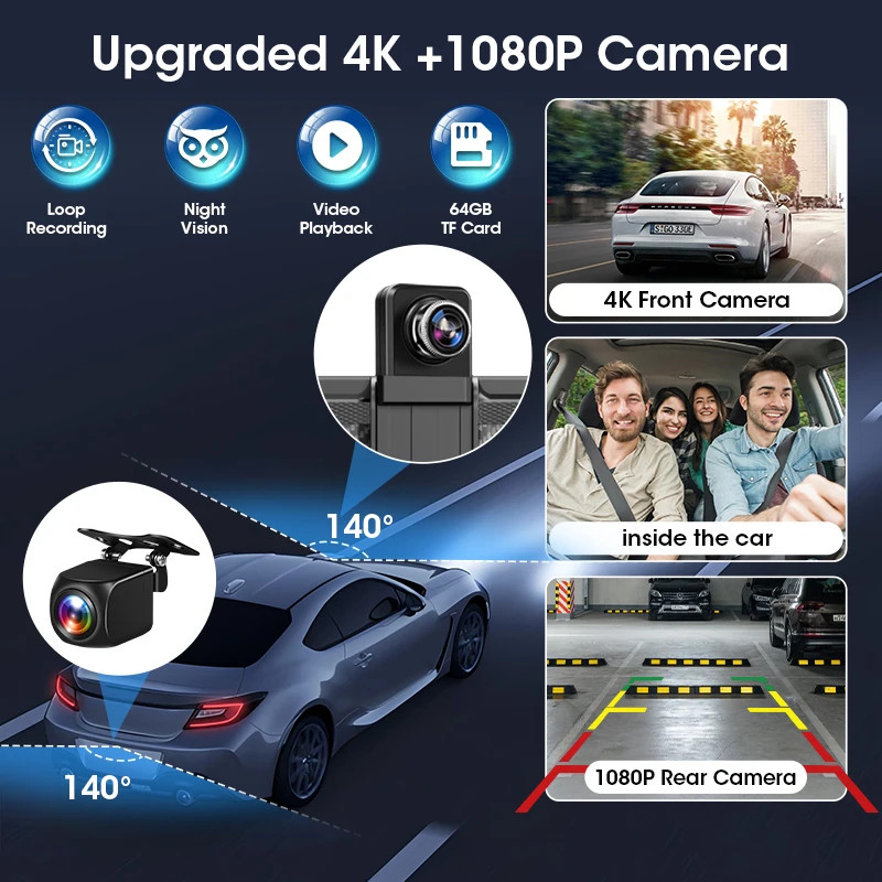11.3 Inch 4K DVR Carplay for BMW Ford Volkswagen Fiat Peugeot Renault Seat Opel