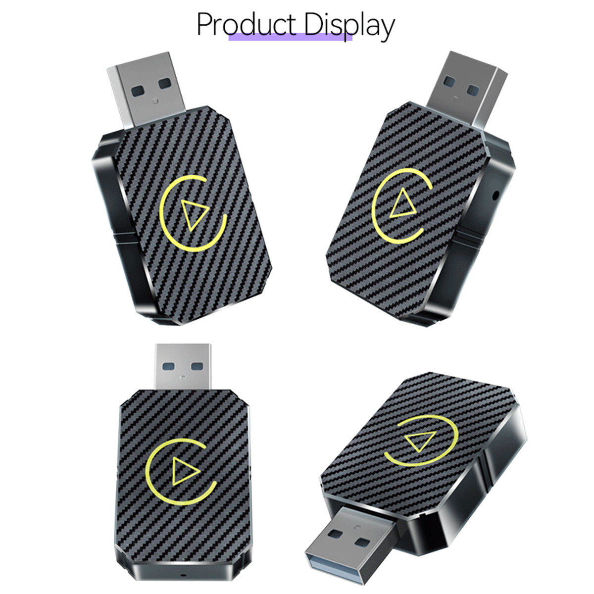 2 in 1 Wireless Carplay Adapter Android Auto Adapter USB Car Dongle Connect Box.