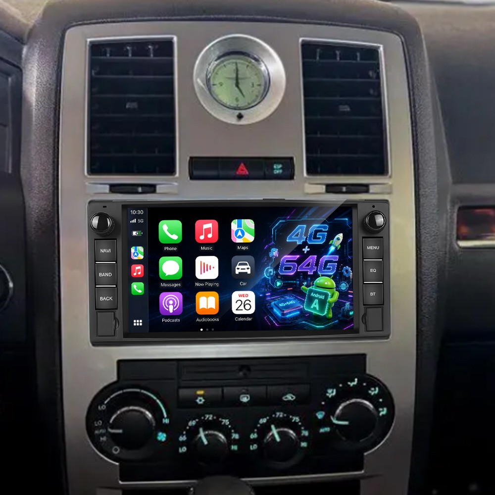For 2007-2010 Chrysler 300 7″ Apple CarPlay Android 15 Car Radio GPS WIFI 4+64GB